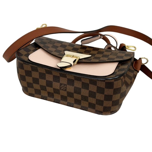 Louis Vuitton Beaumarchais Top Handle Bag Handbag Brown Damier Ebene Pink - Picture 10 of 12